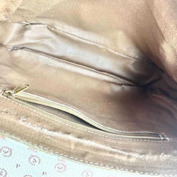 POLLINI LEATHER BROWN TAN BAG VINTAGE CROSSBODY BAG MEDIUM  BAG - Picture 11 of 16